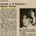 Mylène Farmer Presse Ouest France 29 novembre 1989