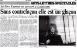Mylène Farmer Presse 24 heures 14 octobre 1989