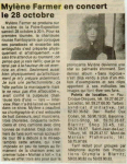 Mylène Farmer Presse Eclair Pyrénées 18 octobre 1989