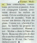 Mylène Farmer Presse Glamour Mai 1989