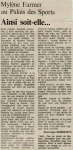 Mylène Farmer Presse L'Alsace 07 décembre 1989