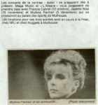 Mylène Farmer Presse L'Alsace 12 juin 1989