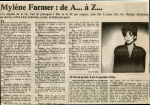 Mylène Farmer Presse La Dépêche du Midi 02 octobre 1989