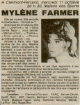 Mylène Farmer Presse La Montagne 30 septembre 1989