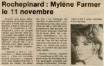Mylène Farmer Presse La Nouvelle république 07 novembre 1989