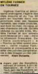 Mylène Farmer Presse La Nouvelle République 19 octobre 1989