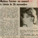 Mylène Farmer Presse La Voix du Nord 13 novembre 1989