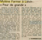 Mylène Farmer Presse La Voix du Nord 28 novembre 1989