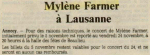 Mylène Farmer Presse Le Dauphiné 03 novembre 1989