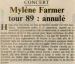 Mylène Farmer Presse Le Dauphiné 09 octobre 1989