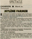 Mylène Farmer Presse Le Dauphiné 18 septembre 1989