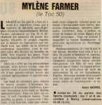 Mylène Farmer Presse Le Figaro 25 mai 1989