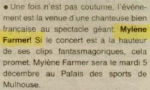 Mylène Farmer Presse Le Pays 23 novembre 1989