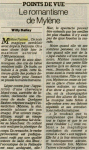 Mylène Farmer Presse Sud Ouest 25 octobre 1989