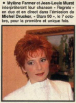 Mylène Farmer Presse Cine Tele Revue 1991