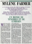 Mylène Farmer Presse Futur Astral 1991
