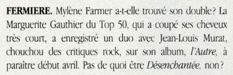 Mylène Farmer Presse Vingt Ans 1991