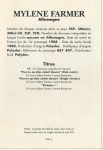 Mylène Farmer Presse Platine 1992