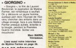 Mylène Farmer Presse Ciné Télé Revue Octobre 1994