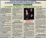 Mylène Farmer Presse Ciné Télé Revue Octobre 1994