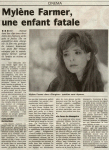 Mylène Farmer Presse Les dernières nouvelles d'Alsace 07 octobre 1994