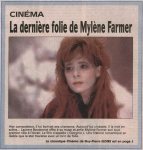 Mylène Farmer Presse Nord Eclair 1994