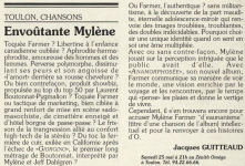 Mylène Farmer Presse La semaine des spectacles 22 mai 1996