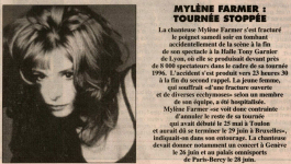 Mylène Farmer Presse Le Progrès 17 juin 1996