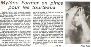 Mylène Farmer Presse Nice Matin 29 mai 1996