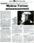 Mylène Farmer Presse Le Parisien 07 avril 1999