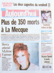 Mylène Farmer Aujourd'hui en France 13 Janvier 2006