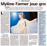 Mylène Farmer Presse Le Parisien Aujourd'hui en France 13 janvier 2006