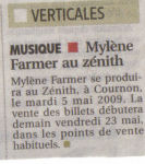 Mylène Farmer La Montagne 22 mai 2008