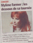 Mylène Farmer Le Progres 02 Juin 2008