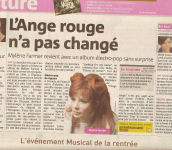 Mylène Farmer Presse Métro 26 août 2008