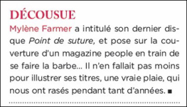 Mylène Farmer Contact Pref Mag Septembre 2008