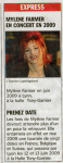 Mylène Farmer Presse Lyon 20 mai 2008
