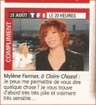 Mylène Farmer Télé 7 Jours 08 septembre 2008