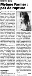 Mylène Farmer Presse Var Matin 05 septembre 2008