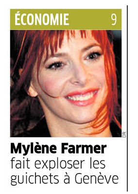 Mylènr Farmer Presse Le Matin Bleu 17 août 2009