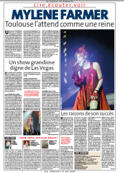 Mylène Farmer Tour 2009 Presse La Dépeche 10 mai 2009