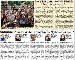 Mylène Farmer Tour 2009 Presse La Dépêche du Midi 16 mai 2009