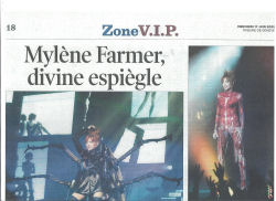Mylène Farmer Tour 2009 Presse La Tribune de Genève