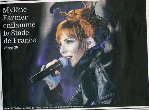 Mylène Farmer Presse Le Journal du Dimanche 12 septembre 2009