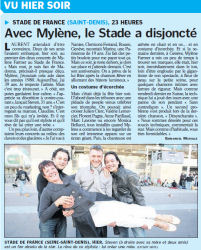 Mylène Farmer Presse Le Parisien 12 septembre 2009