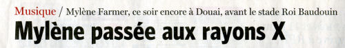 Mylène Farmer Tour 2009 Presse Le Soir 22 juin 2009