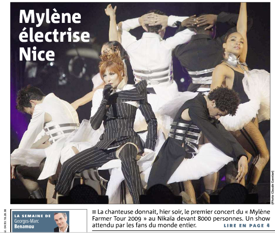 Mylène Farmer Presse Nice Matin 03 mai 2009