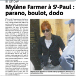 Mylène Farmer Presse Nice Matin 25 avril 2009