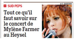 Mylène Farmer Presse Nord Eclair 21 septembre 2009