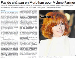 Mylène Farmer Presse Ouest France 04 septembre 2009